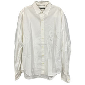 Saks Fifth Avenue 611 Shirt‎ Mens Sz XL White Cotton Button Up Dress